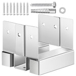 VEVOR 4x4 Post Base 10 Pcs, Inner Size 3.53x3.56inch/89.6x90.5mm Concrete Post Anchor, Heavy-Duty Zinc-Plated Carbon Steel Posts Brackets with 1 Inch Standoff Elevation, for Concrete Pergolas Patios