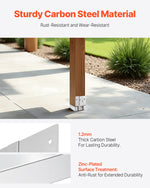 VEVOR 6x6 Post Base 10 Pcs, Inner Size 5.49x5.57inch/139.5x141.5mm Concrete Post Anchor, Heavy-Duty Zinc-Plated Carbon Steel Posts Brackets with 1 Inch Standoff Elevation, for Concrete Pergolas Patio