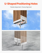 VEVOR 6x6 Post Base 10 Pcs, Inner Size 5.49x5.57inch/139.5x141.5mm Concrete Post Anchor, Heavy-Duty Zinc-Plated Carbon Steel Posts Brackets with 1 Inch Standoff Elevation, for Concrete Pergolas Patio