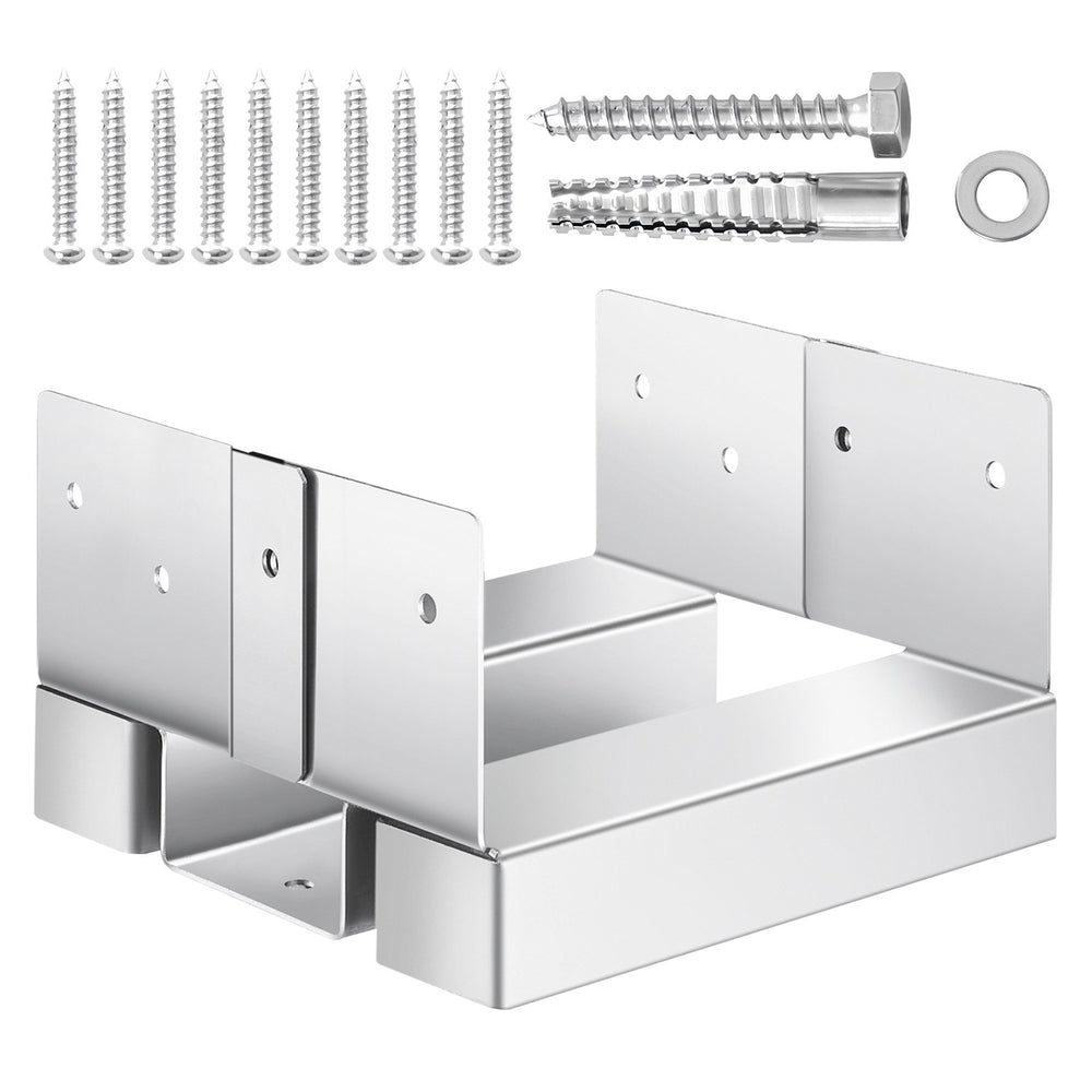 VEVOR 6x6 Post Base 10 Pcs, Inner Size 5.49x5.57inch/139.5x141.5mm Concrete Post Anchor, Heavy-Duty Zinc-Plated Carbon Steel Posts Brackets with 1 Inch Standoff Elevation, for Concrete Pergolas Patio