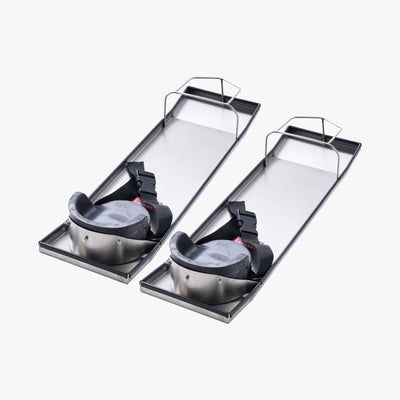 VEVOR Concrete Knee Boards Stainless Steel, 28'' x 8'' Concrete Sliders, Knee Boards For Concrete, Concrete Knee Pads Moving Sliders, with Knee Pads & Board Straps for Cement and Concrete Finishing