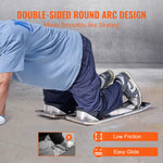 VEVOR Concrete Knee Boards Stainless Steel, 28'' x 8'' Concrete Sliders, 2 Pairs Concrete Knee Pads Moving Sliders, with Knee Pads & Board Straps for Cement and Concrete Finishing