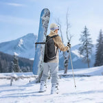 VEVOR Ski Boot Bag Snowboard Boots Travel Backpack 55L Waterproof Oxford Black