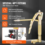VEVOR Grease Pump, 10.5 Gallon 40L Air Operated Grease Pump with 13 ft High Pressure Hose and Grease Gun, Pneumatic Grease Bucket Pump with Wheels, Portable Lubrication Grease Pump 50:1 Pressure Ratio