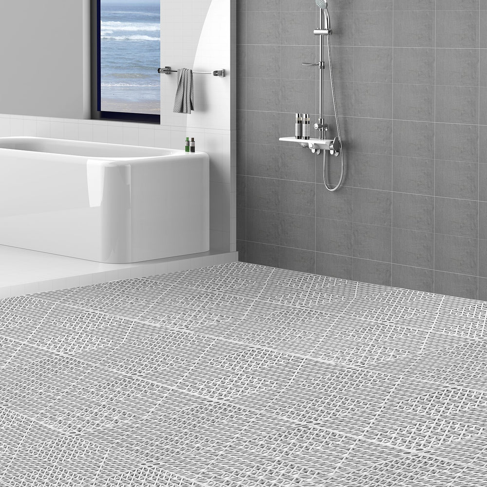 VEVOR Interlocking Drainage Floor Mat 30.5 x 30.5 cm PVC Non-Slip Floor Tiles 12 Pack