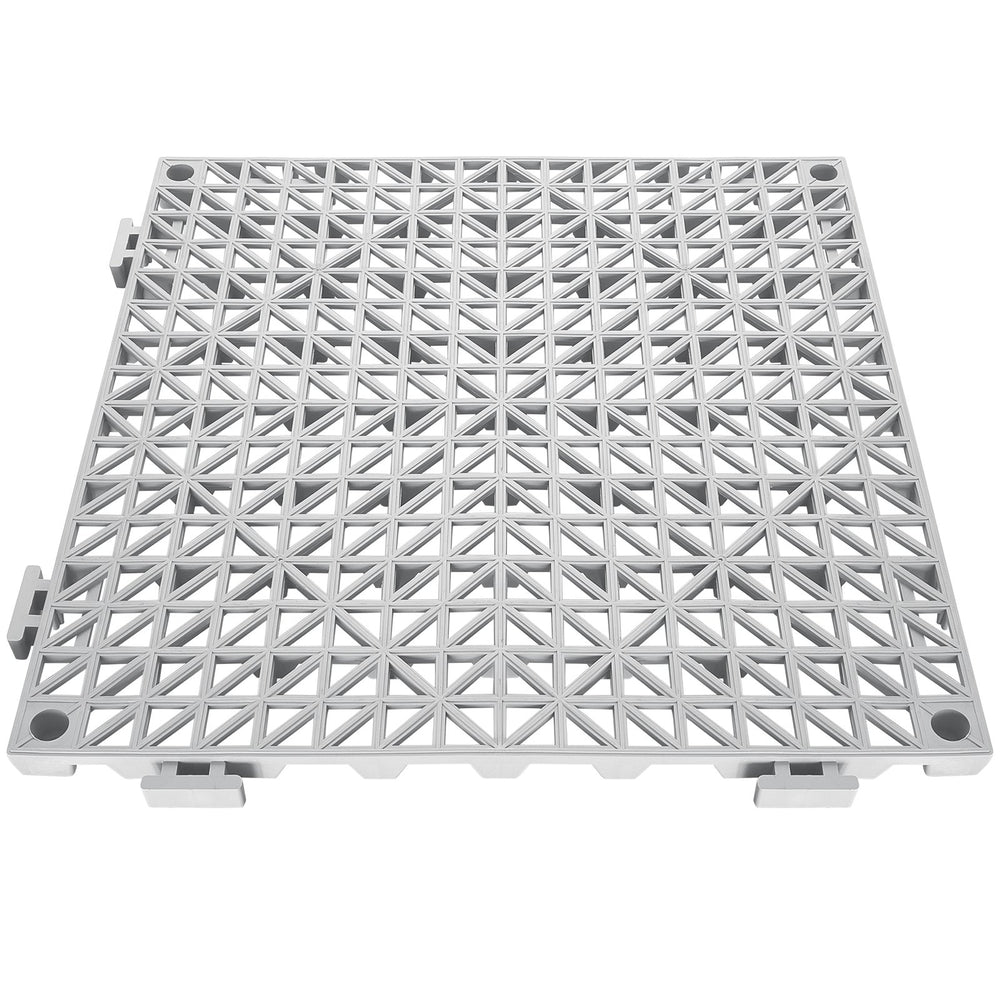 VEVOR Interlocking Drainage Floor Mat 30.5 x 30.5 cm PVC Non-Slip Floor Tiles 12 Pack