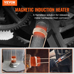 VEVOR Magnetic Induction Heater Kit, 1000w Induction Heater Hand-held, Bolt Induction Heater with 8PCS Induction Coils, 220V Flameless Induction Heater Bolt Remover for Removing Rusty Bolts and Nuts
