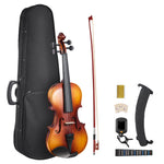 VEVOR Violin 355mm Full Size for Adults, Violin Fiddle Set for Beginners with Hard Case, Rosin, Bow, Shoulder Rest, Bridge, Tuner and Extra Strings, Professional Musical Instruments for Student (Brown)