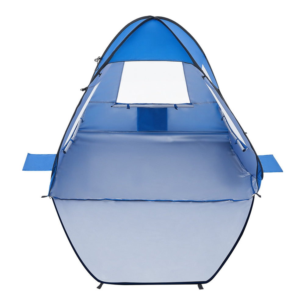 VEVOR Beach Tent Sun Shelter for 2 Person, UPF 50+ Protection, Portable Sun Shade Canopy with Carrying Bag & Sand Pockets, Lightweight and Easy Setup Beach Umbrella for Camping Fishing Outdoor Picnic