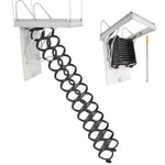 VEVOR Attic Ladder, 660LBS/299.4KG Capacity, Fits 10.5 to 11 ft Ceiling Height and 39.4 x 27.5 inch Opening Size, Alloy Steel Pull-Down Retractable Ceiling Stair with Pulling Rod for Attic Loft Roof
