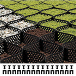VEVOR Gravel Grid, 4 Inch Depth, 17.06 x 8.86 FT / 5200 x 2700 mm, 1880 LBS Per Sq ft Grass Ground Retainer, Permeable Geo Grids Driveway Stabilization, for Garden, Patio, Walkway, RV Parking Slopes