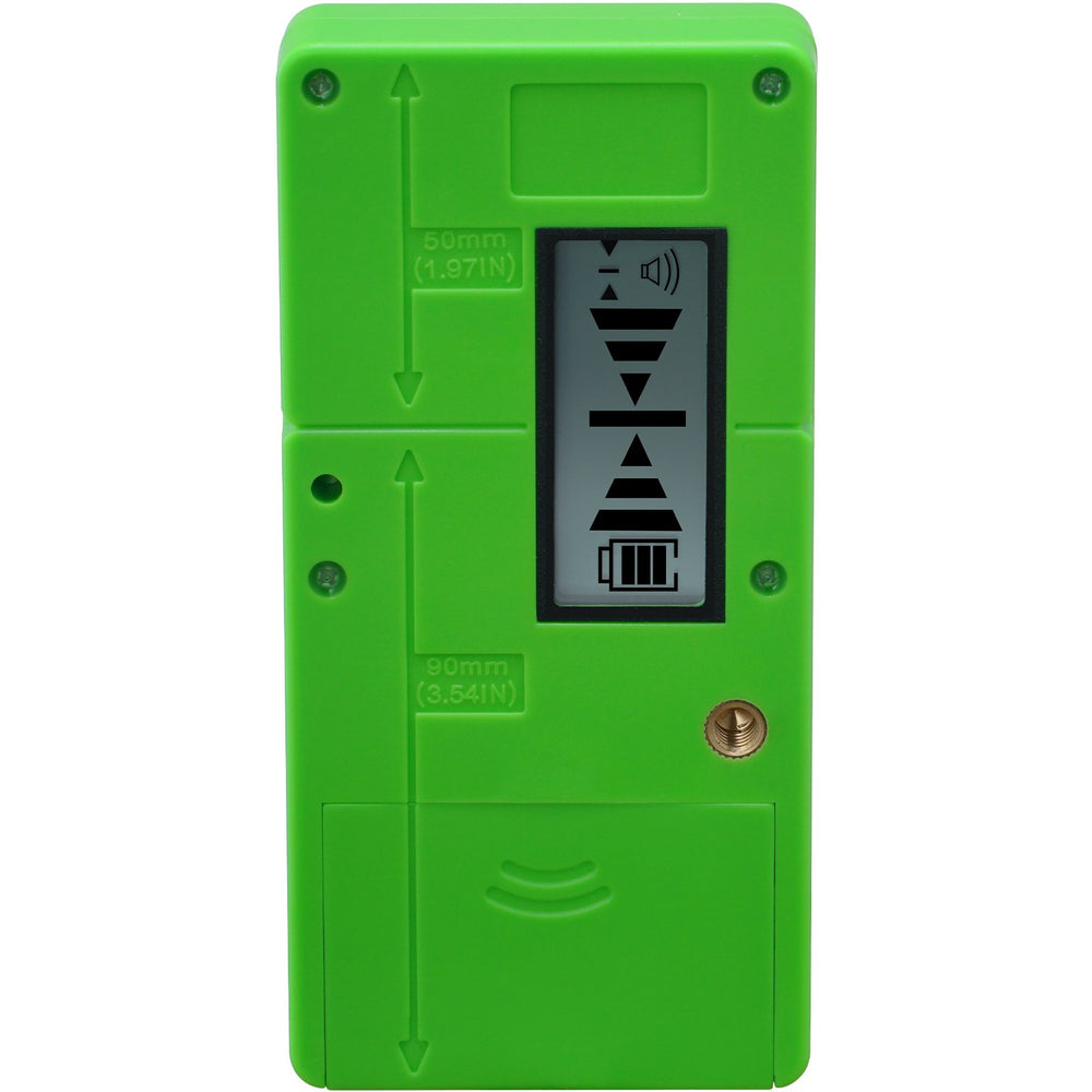 VEVOR Laser Receiver Detector 6004.6 cm Range Green Laser and Red Beam with Clamp