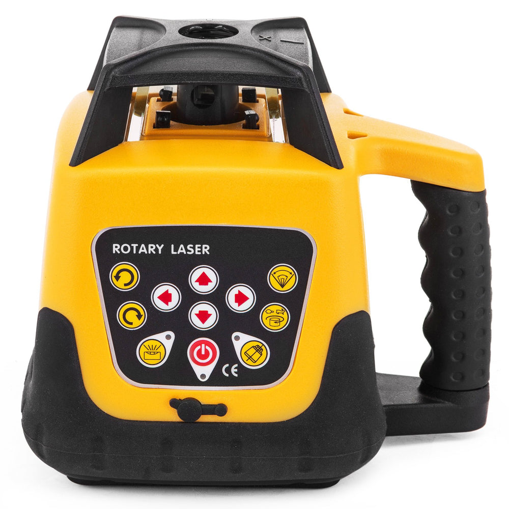 VEVOR Rotary Laser Level Kit Red Beam Digital Self-Leveling Rotary Laser Kit 500M Range with Remote Control Receiver Carrying Case