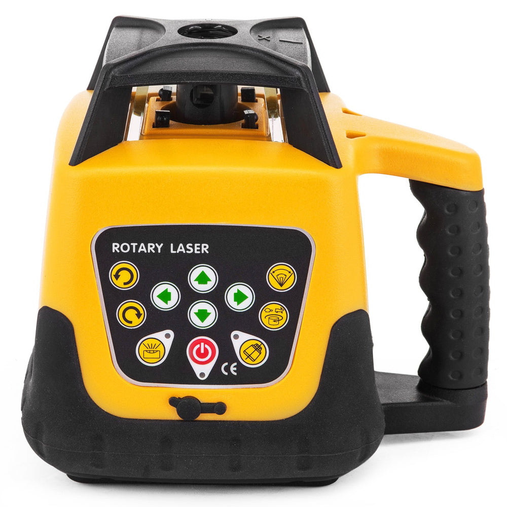 VEVOR Rotary Laser Level Green Beam 500m Range Slope Adjustable 360° Spinning Accurate with Remote Control Receiver Carrying Case