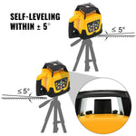 VEVOR Rotary Laser Level Green Beam 500m Range Slope Adjustable 360° Spinning Accurate with Remote Control Receiver Carrying Case