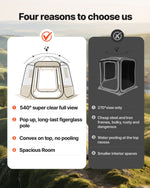 VEVOR Pop up Bubble Tent, 3.05 x 2.75 m Waterproof & UV-Resistant, Clear Camping Tent Shelter, Outdoor Garden Dome Igloo Tents with Windows, 540° Panoramic View, for 4-8 Persons Patio Backyard