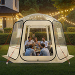 VEVOR Pop up Bubble Tent, 3.05 x 2.75 m Waterproof & UV-Resistant, Clear Camping Tent Shelter, Outdoor Garden Dome Igloo Tents with Windows, 540° Panoramic View, for 4-8 Persons Patio Backyard