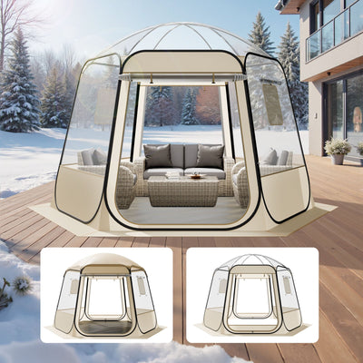 VEVOR Pop up Bubble Tent, 3.05 x 2.75 m Waterproof & UV-Resistant, Clear Camping Tent Shelter, Outdoor Garden Dome Igloo Tents with Windows, 540° Panoramic View, for 4-8 Persons Patio Backyard