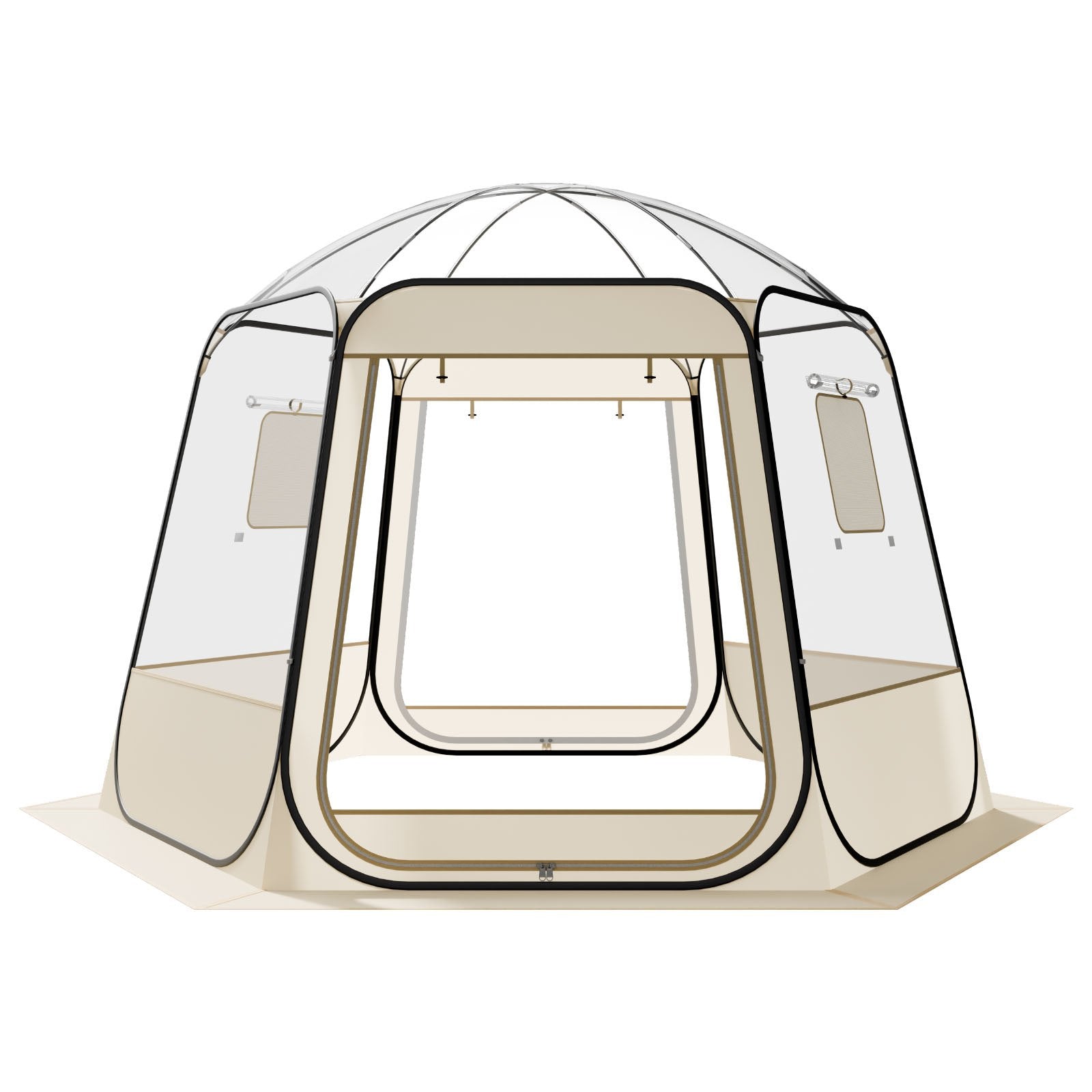 VEVOR Pop up Bubble Tent, 3.05 x 2.75 m Waterproof & UV-Resistant, Clear Camping Tent Shelter, Outdoor Garden Dome Igloo Tents with Windows, 540° Panoramic View, for 4-8 Persons Patio Backyard
