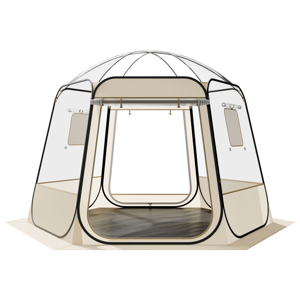 VEVOR Pop up Bubble Tent, 3.05 x 2.75 m Waterproof & UV-Resistant, Clear Camping Tent Shelter, Outdoor Garden Dome Igloo Tents with Windows, 540° Panoramic View, for 4-8 Persons Patio Backyard