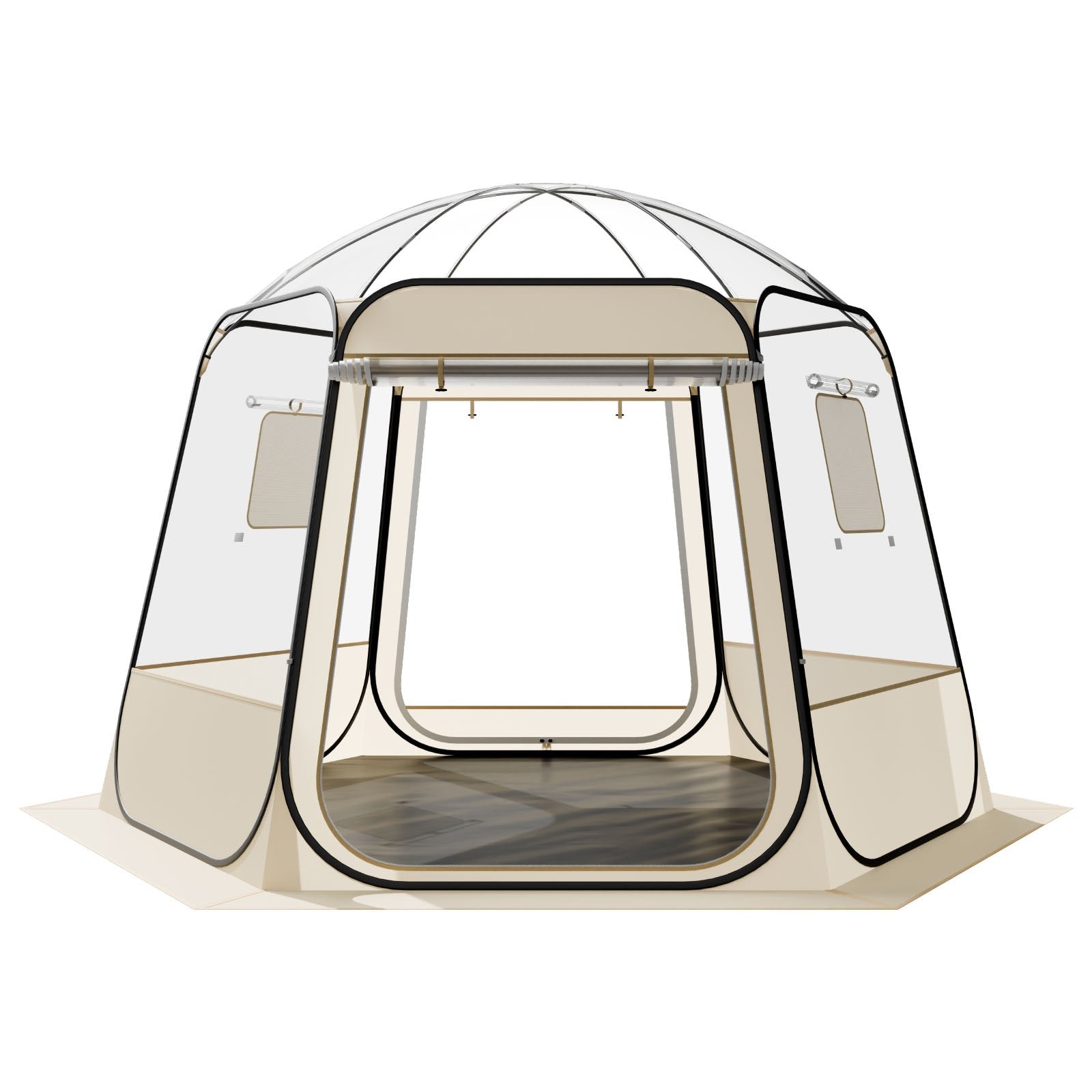 VEVOR Pop up Bubble Tent, 3.05 x 2.75 m Waterproof & UV-Resistant, Clear Camping Tent Shelter, Outdoor Garden Dome Igloo Tents with Windows, 540° Panoramic View, for 4-8 Persons Patio Backyard