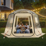VEVOR Pop up Bubble Tent, 3.36 x 3.05 m Waterproof & UV-Resistant, Clear Camping Tent Shelter, Outdoor Garden Dome Igloo Tents with Windows, 540° Panoramic View, for 8-10 Persons Patio Backyard
