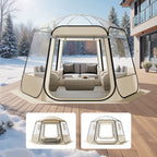VEVOR Pop up Bubble Tent, 3.36 x 3.05 m Waterproof & UV-Resistant, Clear Camping Tent Shelter, Outdoor Garden Dome Igloo Tents with Windows, 540° Panoramic View, for 8-10 Persons Patio Backyard
