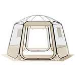 VEVOR Pop up Bubble Tent, 3.36 x 3.05 m Waterproof & UV-Resistant, Clear Camping Tent Shelter, Outdoor Garden Dome Igloo Tents with Windows, 540° Panoramic View, for 8-10 Persons Patio Backyard