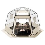 VEVOR Pop up Bubble Tent, 3.36 x 3.05 m Waterproof & UV-Resistant, Clear Camping Tent Shelter, Outdoor Garden Dome Igloo Tents with Windows, 540° Panoramic View, for 8-10 Persons Patio Backyard