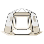 VEVOR Pop up Bubble Tent, 3.36 x 3.05 m Waterproof & UV-Resistant, Clear Camping Tent Shelter, Outdoor Garden Dome Igloo Tents with Windows, 540° Panoramic View, for 8-10 Persons Patio Backyard