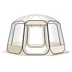 VEVOR Pop up Bubble Tent, 3.36 x 3.45 m Waterproof & UV-Resistant, Clear Camping Tent Shelter, Outdoor Garden Dome Igloo Tents with Windows, 540° Panoramic View, for 10-12 Persons Patio Backyard