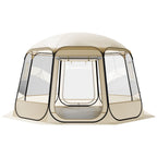 VEVOR Pop up Bubble Tent, 3.36 x 3.45 m Waterproof & UV-Resistant, Clear Camping Tent Shelter, Outdoor Garden Dome Igloo Tents with Windows, 540° Panoramic View, for 10-12 Persons Patio Backyard