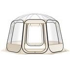 VEVOR Pop up Bubble Tent, 3.36 x 3.45 m Waterproof & UV-Resistant, Clear Camping Tent Shelter, Outdoor Garden Dome Igloo Tents with Windows, 540° Panoramic View, for 10-12 Persons Patio Backyard