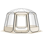 VEVOR Pop up Bubble Tent, 3.36 x 3.45 m Waterproof & UV-Resistant, Clear Camping Tent Shelter, Outdoor Garden Dome Igloo Tents with Windows, 540° Panoramic View, for 10-12 Persons Patio Backyard