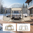 VEVOR Pop up Bubble Tent, 4.58 x 4.32 m Waterproof & UV-Resistant, Clear Camping Tent Shelter, Outdoor Garden Dome Igloo Tents with Windows, 540° Panoramic View, for 12-15 Persons Patio Backyard