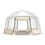 VEVOR Pop up Bubble Tent, 4.58 x 4.32 m Waterproof & UV-Resistant, Clear Camping Tent Shelter, Outdoor Garden Dome Igloo Tents with Windows, 540° Panoramic View, for 12-15 Persons Patio Backyard