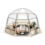 VEVOR Pop up Bubble Tent, 4.58 x 4.32 m Waterproof & UV-Resistant, Clear Camping Tent Shelter, Outdoor Garden Dome Igloo Tents with Windows, 540° Panoramic View, for 12-15 Persons Patio Backyard