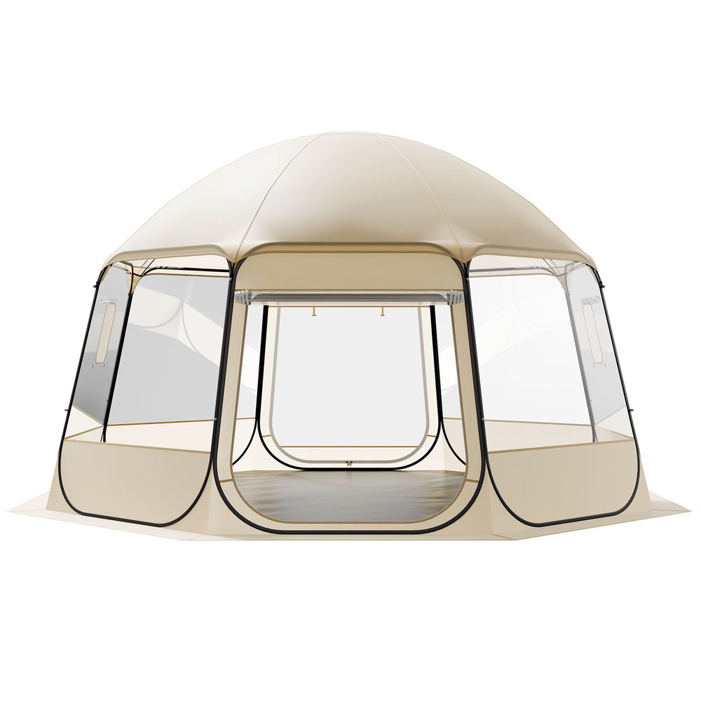 VEVOR Pop up Bubble Tent, 4.58 x 4.32 m Waterproof & UV-Resistant, Clear Camping Tent Shelter, Outdoor Garden Dome Igloo Tents with Windows, 540° Panoramic View, for 12-15 Persons Patio Backyard