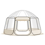 VEVOR Pop up Bubble Tent, 4.58 x 4.32 m Waterproof & UV-Resistant, Clear Camping Tent Shelter, Outdoor Garden Dome Igloo Tents with Windows, 540° Panoramic View, for 12-15 Persons Patio Backyard