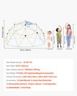 VEVOR Climbing Dome, 305cm Geometric Dome Climber, 453kg Loading Jungle Gym Playground with 2 Basketballs & Octopus Net, Easy-Assembly Outdoor Backyard Climbing Equipment for Kids 3 to 10 Years Old