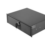 VEVOR 3U Rack Mount Drawer, 22.68 kg Max Load-Bearing, Lockable Server Cabinet Case, Sliding Drawer with Lock and Cable Management Holes, for Network Equipment Server AV Rack or Cabinet Enclosure