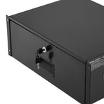 VEVOR 4U Rack Mount Drawer, 22.68 kg Max Load-Bearing, Lockable Server Cabinet Case, Sliding Drawer with Lock and Cable Management Holes, for Network Equipment Server AV Rack or Cabinet Enclosure