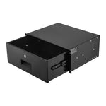 VEVOR 4U Rack Mount Drawer, 22.68 kg Max Load-Bearing, Lockable Server Cabinet Case, Sliding Drawer with Lock and Cable Management Holes, for Network Equipment Server AV Rack or Cabinet Enclosure
