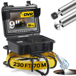 VEVOR Sewer Camera Pipe Inspection Camera 22.9 cm 720p Screen Pipe Camera 70.1m