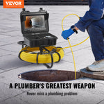 VEVOR Sewer Camera Pipe Inspection Camera 22.9 cm 720p Screen Pipe Camera 70.1m