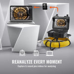 VEVOR Sewer Camera Pipe Inspection Camera 22.9 cm 720p Screen Pipe Camera 70.1m