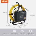 VEVOR Sewer Camera Pipe Inspection Camera 22.9 cm 720p Screen Pipe Camera 70.1m