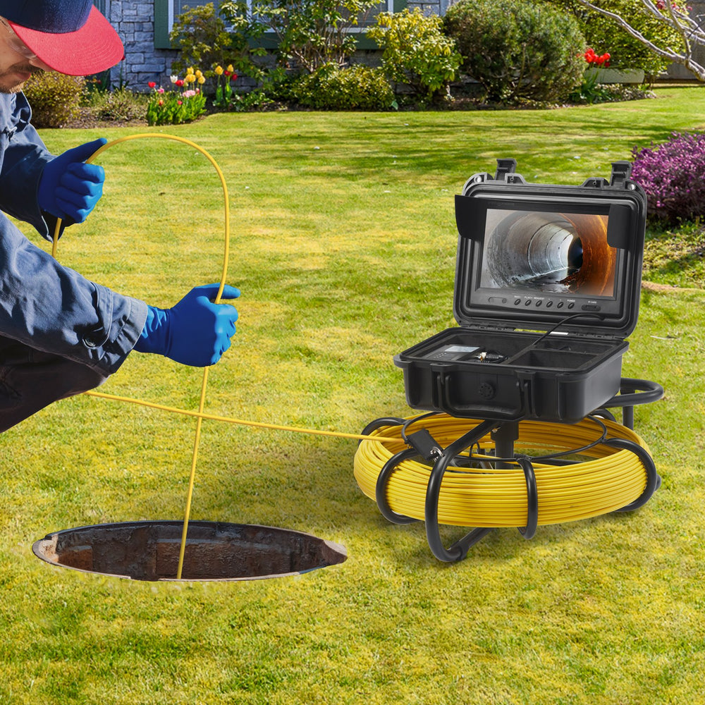 VEVOR Sewer Camera Pipe Inspection Camera 22.9 cm 720p Screen Pipe Camera 70.1m