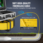 VEVOR Sewer Camera with 512Hz Locator, 98 ft/30 m, Self-Leveling Drain Inspection Camera with  9" 1080P HD Screen, 36X Zoom, Snake Plumbing Camera with Lights-12 LED, 32GB SD Card for Duct Pipe