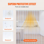 VEVOR Strip Curtain PVC Door Curtain 2499.4 cm x 30.5 cm Roll Cooler Freezer Clear Plastic
